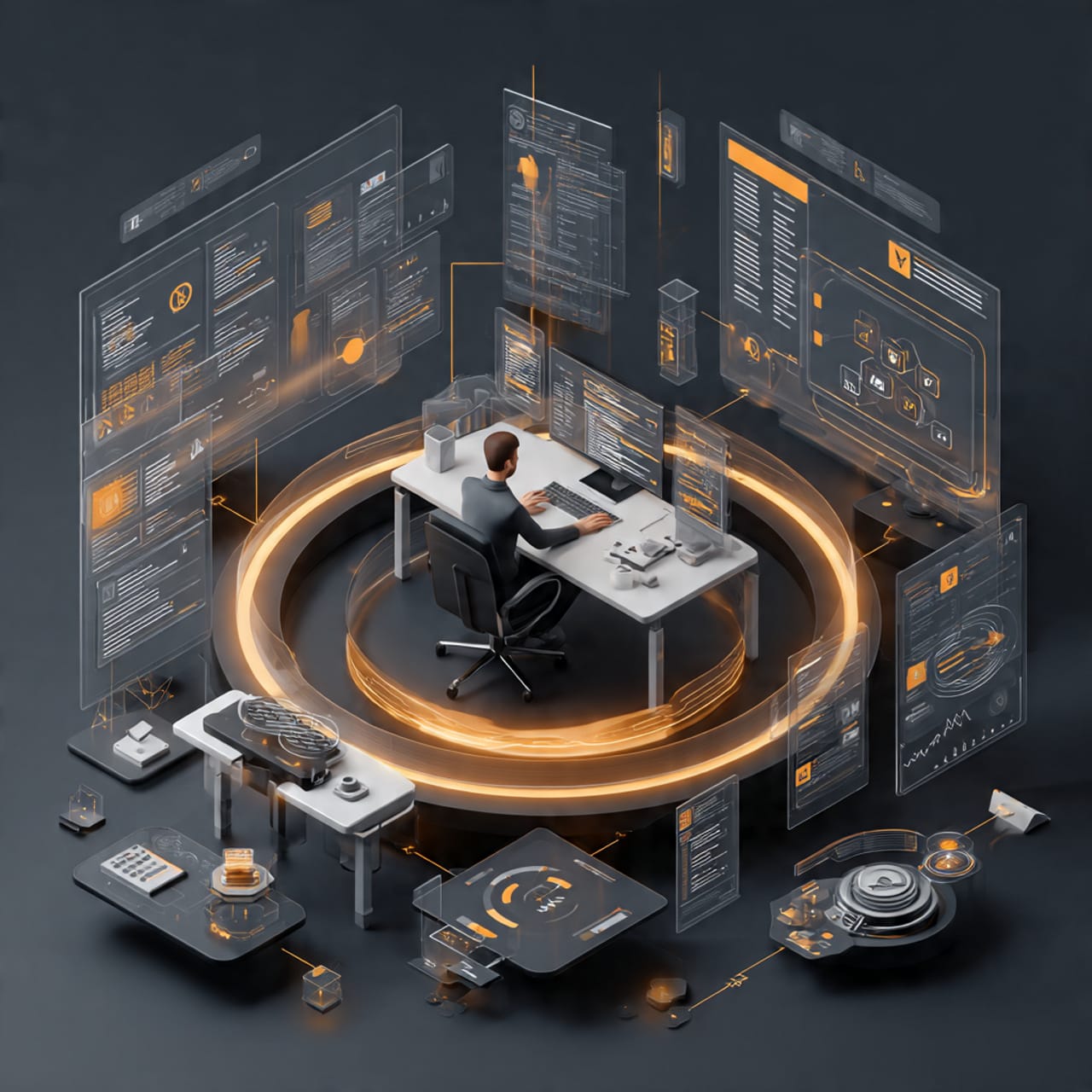 Full Stack Tech/Developer & AI Automation timeline visual