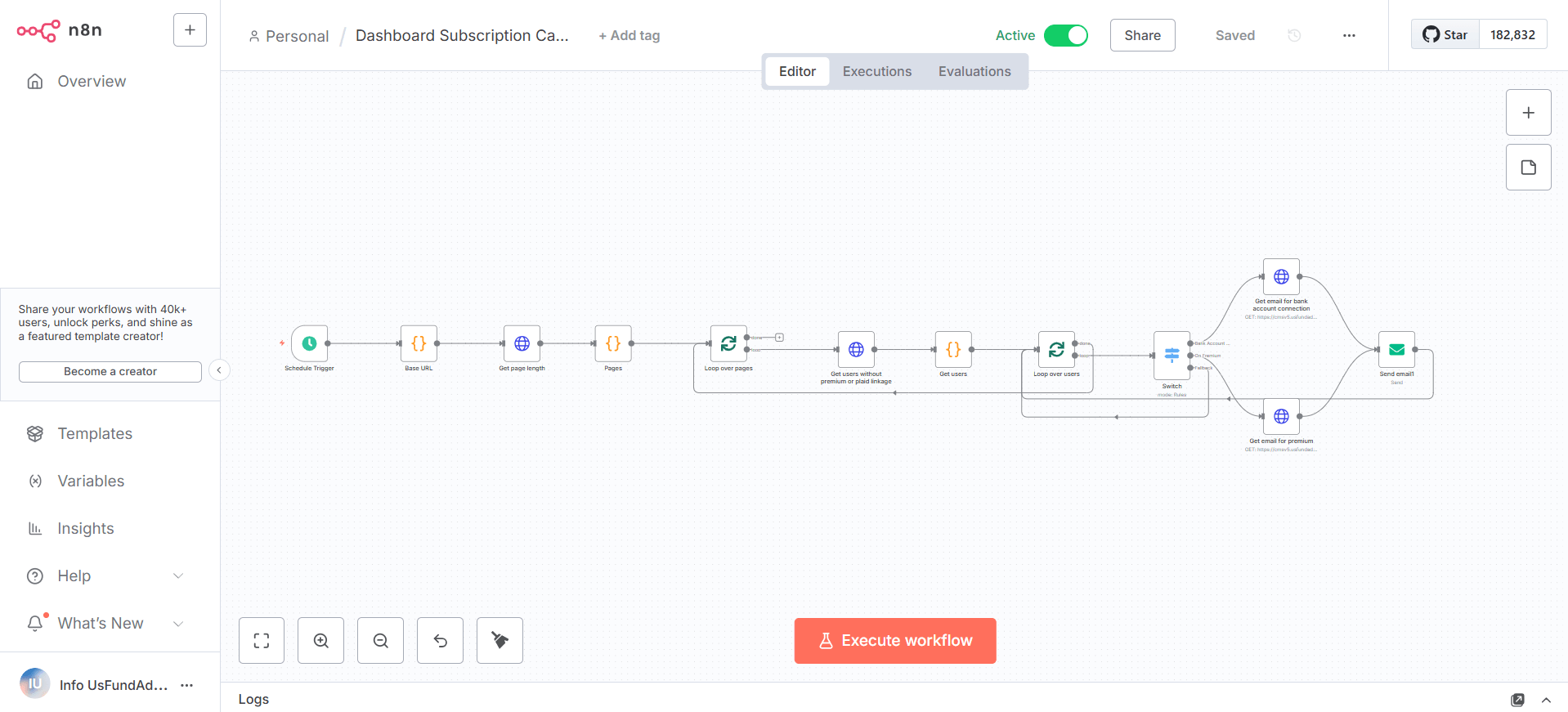 Dashboard Subscription Campaign — automation by Jonas Viray